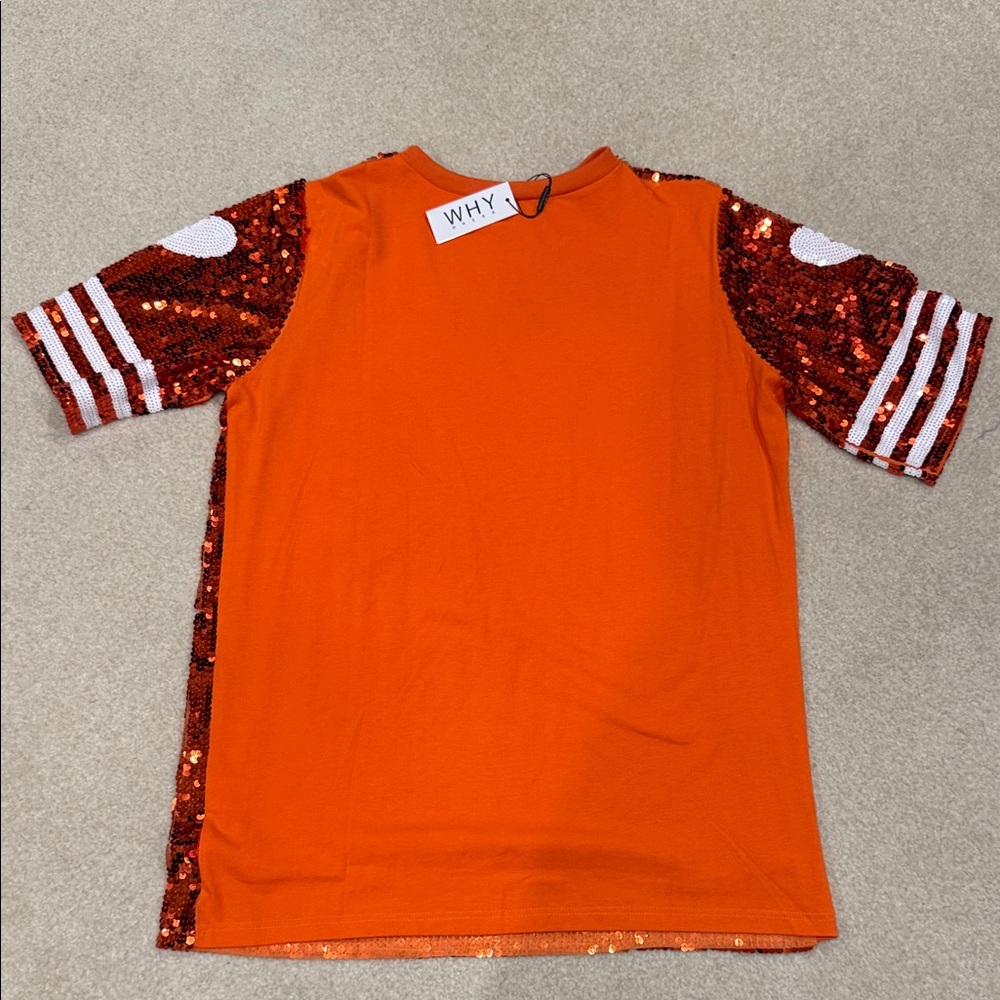 Orange Sequin Dress - Picture 2 of 7